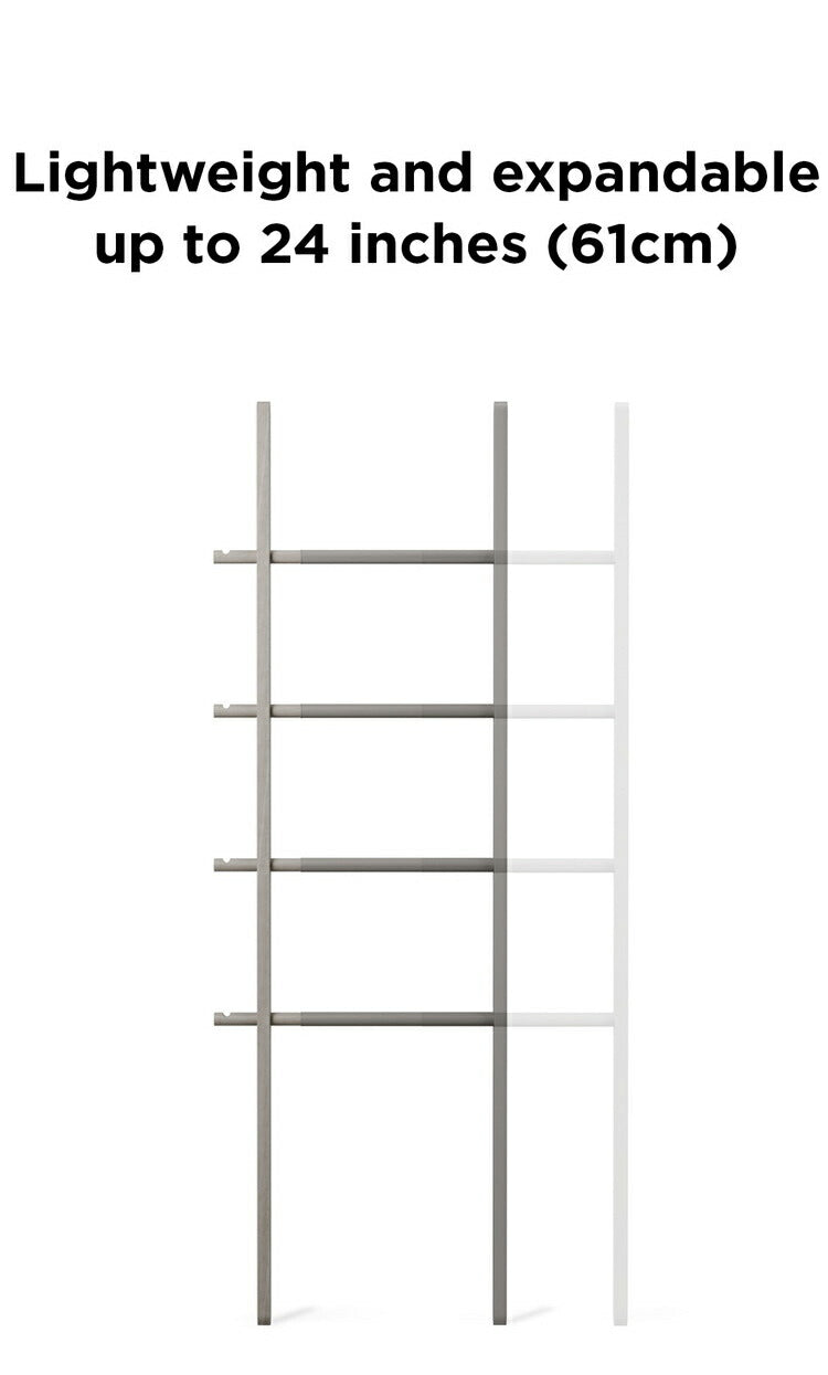 ラダーハンガー グレー フレーム アンブラ ハブラダー コートハンガー ハンガーラック 壁面 収納 ラック ラダーラック 約 幅50 cm ラダー シェルフ(代引不可)