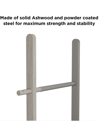 ラダーハンガー グレー フレーム アンブラ ハブラダー コートハンガー ハンガーラック 壁面 収納 ラック ラダーラック 約 幅50 cm ラダー シェルフ(代引不可)