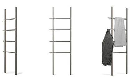 ラダーハンガー グレー フレーム アンブラ ハブラダー コートハンガー ハンガーラック 壁面 収納 ラック ラダーラック 約 幅50 cm ラダー シェルフ(代引不可)