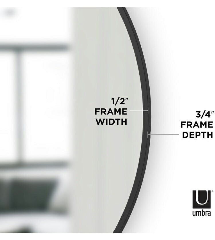 【5%OFF】鏡 ハブミラー 94×94cm ブラック umbra アンブラ ウォール ミラー 壁掛け 鏡 インテリア 姿見 丸型 黒 玄関 寝室 デザイン レイアウト ギフト プレゼント(代引不可)