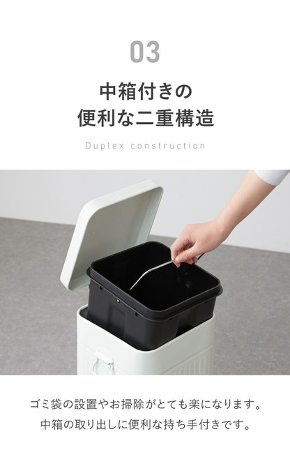 ゴミ箱 Galva(ガルバ)スクエアダストBOX 12L マットカラー ごみ箱 ふた付き おしゃれ トラッシュカン ダストボックス 収納 インテリア(代引不可)