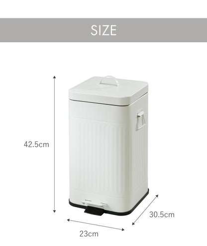 ゴミ箱 Galva(ガルバ)スクエアダストBOX 12L マットカラー ごみ箱 ふた付き おしゃれ トラッシュカン ダストボックス 収納 インテリア(代引不可)