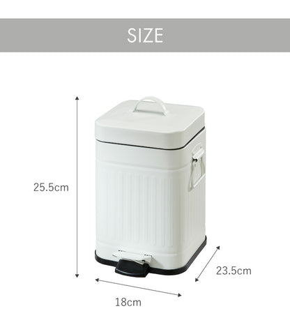 ゴミ箱 Galva(ガルバ)スクエアダストBOX 3L マットカラー ごみ箱 ふた付き おしゃれ トラッシュカン ダストボックス 収納 インテリア(代引不可)