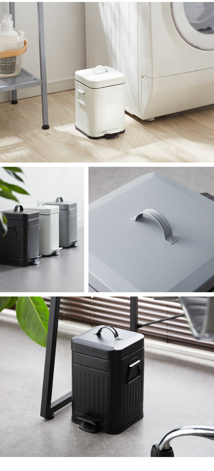 ゴミ箱 Galva(ガルバ)スクエアダストBOX 3L マットカラー ごみ箱 ふた付き おしゃれ トラッシュカン ダストボックス 収納 インテリア(代引不可)