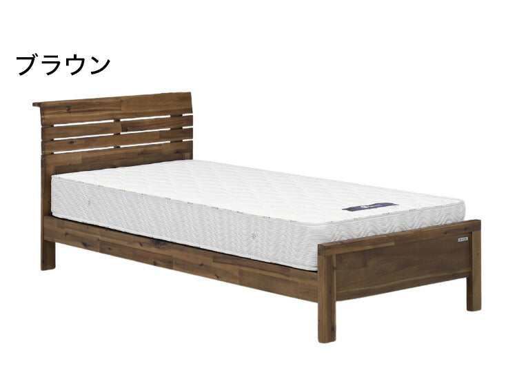 【フレームのみ】棚付きベッド アカシア無垢材 ダブル ヴィンテージ風 天然木 シーモス ベッドフレーム 棚コンセント付き 高さ調節 リゾート風 グランツ Granz おしゃれ(代引不可)