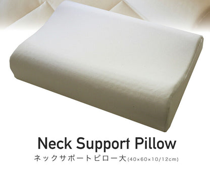 まくら 枕 高反発 抗菌 ダニ カビ 臭い 消臭 ラテックス高反発枕 LOHATEX ネックサポートピロー 大サイズ 60*40*10/12cm【QX03】(代引不可)