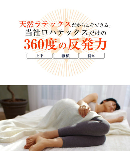 まくら 枕 高反発 抗菌 ダニ カビ 臭い 消臭 ラテックス高反発枕 LOHATEX ネックサポートピロー 大サイズ 60*40*10/12cm【QX03】(代引不可)