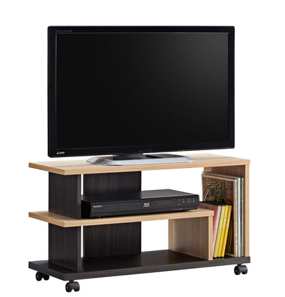テレビスタンド FEL キャスター付き ローボード ナチュラル木目/アッシュグレー AS-FEL740 32V型対応(代引不可)