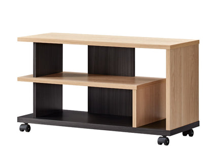 テレビスタンド FEL キャスター付き ローボード ナチュラル木目/アッシュグレー AS-FEL740 32V型対応(代引不可)