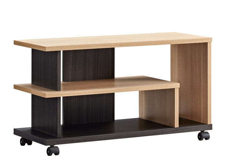 テレビスタンド FEL キャスター付き ローボード ナチュラル木目/アッシュグレー AS-FEL740 32V型対応(代引不可)