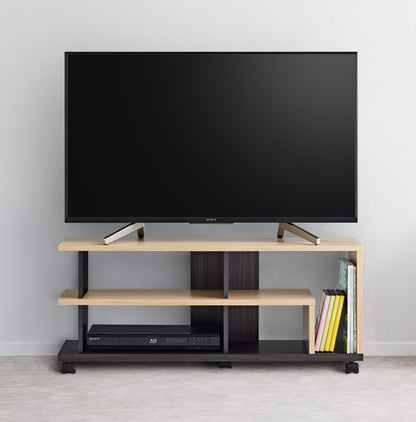 テレビ台 FEL ナチュラル木目/アッシュグレー AS-FEL980 [ASFEL980] 43V型対応 キャスター付き ローボード TV台(代引不可)