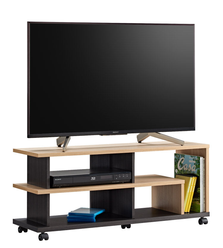 テレビ台 FEL ナチュラル木目/アッシュグレー AS-FEL980 [ASFEL980] 43V型対応 キャスター付き ローボード TV台(代引不可)