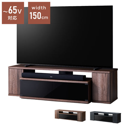 テレビ台 テレビスタンド 幅150cm 高さ40cmAS-SBS1500 木製 背面収納 ケーブル収納 フロート(代引不可)