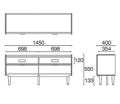 EDDA・AVボード テレビ台 ナチュラル ビンテージ おしゃれ シンプル モダン リビング 新生活 一人暮らし(代引不可)