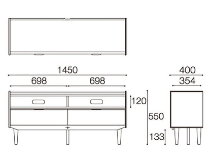エッダ EDDA AVボード テレビ台 北欧ビンテージスタイル シンプルデザイン オイルフィニッシュでナチュラル&ハンドメイド ハイクオリティロープライス 145cm×40cm TV テレビ 37V~52V(代引不可)【開梱設置】