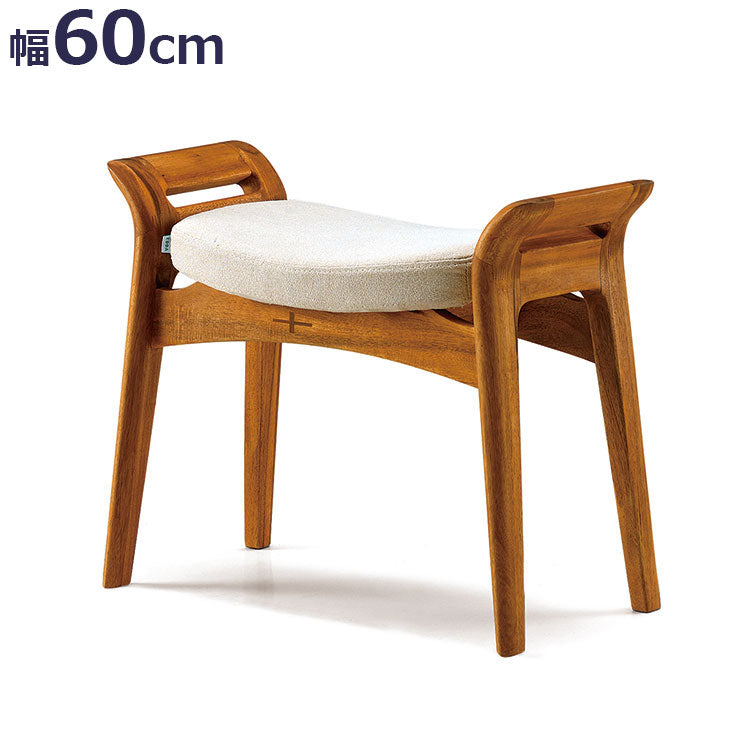 エッダ EDDA スツール 北欧ビンテージスタイル シンプルデザイン オイルフィニッシュでナチュラル&ハンドメイド ハイクオリティロープライス 60cm×32cm 座面ファブリック ドライクリーニング(代引不可)