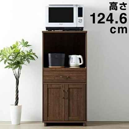 コサロ レンジ台 食器棚 レンジボード 大容量 幅58.7 高さ124.6 収納 キッチンボード オープンラック スリム コンパクト おしゃれ ヴィンテージ アンティーク 和室 和風(代引不可)
