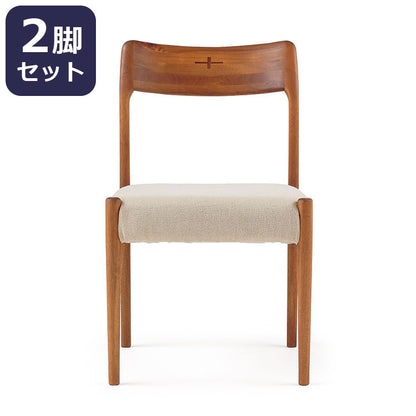 エッダ EDDA ダイニングチェア(2脚1組) 北欧ビンテージスタイル シンプルデザイン オイルフィニッシュでナチュラル&ハンドメイド ハイクオリティロープライス 2脚1組 46.5cm×50.6cm ホワイト(代引不可)