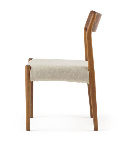 エッダ EDDA ダイニングチェア(2脚1組) 北欧ビンテージスタイル シンプルデザイン オイルフィニッシュでナチュラル&ハンドメイド ハイクオリティロープライス 2脚1組 46.5cm×50.6cm ホワイト(代引不可)