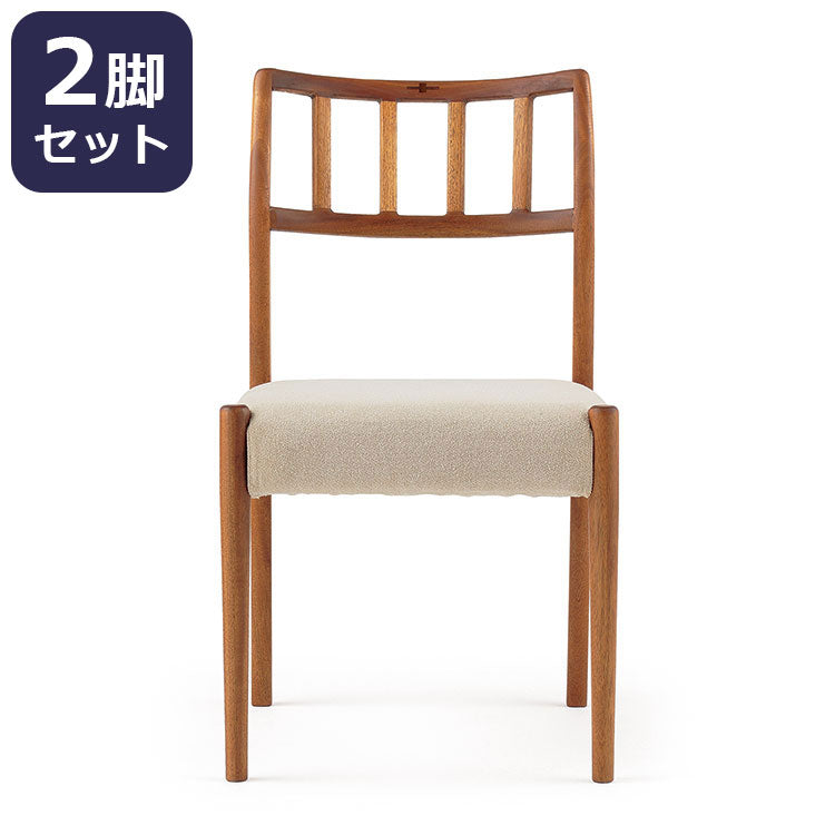 エッダ EDDA ダイニングチェア(2脚1組) 北欧ビンテージスタイル シンプルデザイン オイルフィニッシュでナチュラル&ハンドメイド ハイクオリティロープライス 2脚1組 44.5cm×51.5cm ホワイト(代引不可)