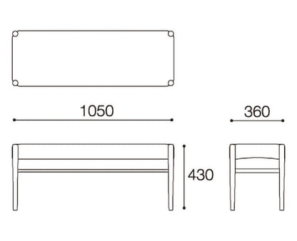 エッダ EDDA ダイニングベンチ 北欧ビンテージスタイル シンプルデザイン オイルフィニッシュでナチュラル&ハンドメイド ハイクオリティロープライス 105cm×36cm ベンチ 椅子 いす イス ホワイト(代引不可)