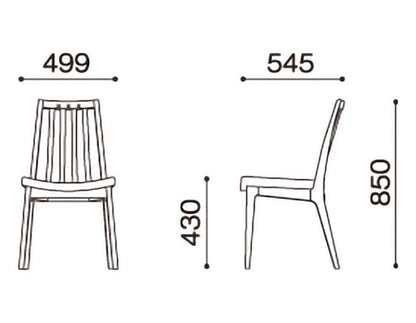 ボスコ BOSCO ダイニングチェア シンプルデザイン ニューオイルフィニッシュ ナチュラル&ハンドメイド ハイクオリティロープライス 2脚セット イス いす 椅子 チェア ダークブラウン 49.9×54.5cm(代引不可)