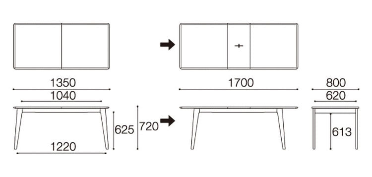 エッダ EDDA 伸長式ダイニングテーブル 北欧ビンテージスタイル シンプルデザイン オイルフィニッシュでナチュラル&ハンドメイド ハイクオリティロープライス 伸長式 ダイニング テーブル 伸びる 机開梱設置 (代引不可)