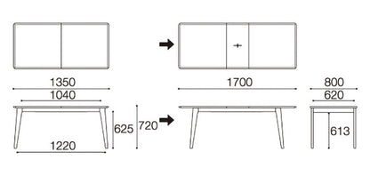 エッダ EDDA 伸長式ダイニングテーブル 北欧ビンテージスタイル シンプルデザイン オイルフィニッシュでナチュラル&ハンドメイド ハイクオリティロープライス 伸長式 ダイニング テーブル 伸びる 机開梱設置 (代引不可)