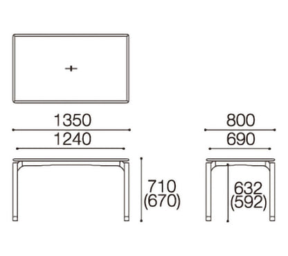 エッダ EDDA ダイニングテーブル 北欧ビンテージスタイル シンプルデザイン オイルフィニッシュでナチュラル&ハンドメイド ハイクオリティロープライス ダイニング テーブル 135cm×80cm 机 継ぎ脚開梱設置 (代引不可)