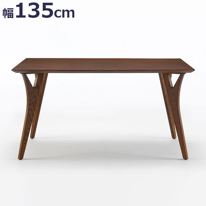 ボスコ BOSCO ダイニングテーブル シンプルデザイン ニューオイルフィニッシュ ナチュラル&ハンドメイド ハイクオリティロープライス 135cm×80cm テーブル 机 ダイニング ダークブラウン開梱設置 (代引不可)