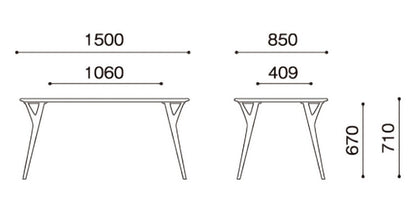 ボスコ BOSCO ダイニングテーブル シンプルデザイン オイルフィニッシュ ナチュラル&ハンドメイド ハイクオリティロープライス テーブル 机 ダイニング 150cm×85cm ナチュラル開梱設置 (代引不可)