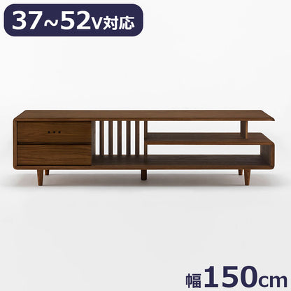 ボスコ BOSCO AVボード テレビ台 シンプルデザイン ニューオイルフィニッシュ ナチュラル&ハンドメイド ハイクオリティロープライス TV テレビ 37V~52V 150cm×40cm ダークブラウン(代引不可)