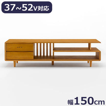 ボスコ BOSCO AVボード テレビ台 シンプルデザイン ニューオイルフィニッシュ ナチュラル&ハンドメイド ハイクオリティロープライス TV テレビ 37V~52V 150cm×40cm ミディアムブラウン(代引不可)