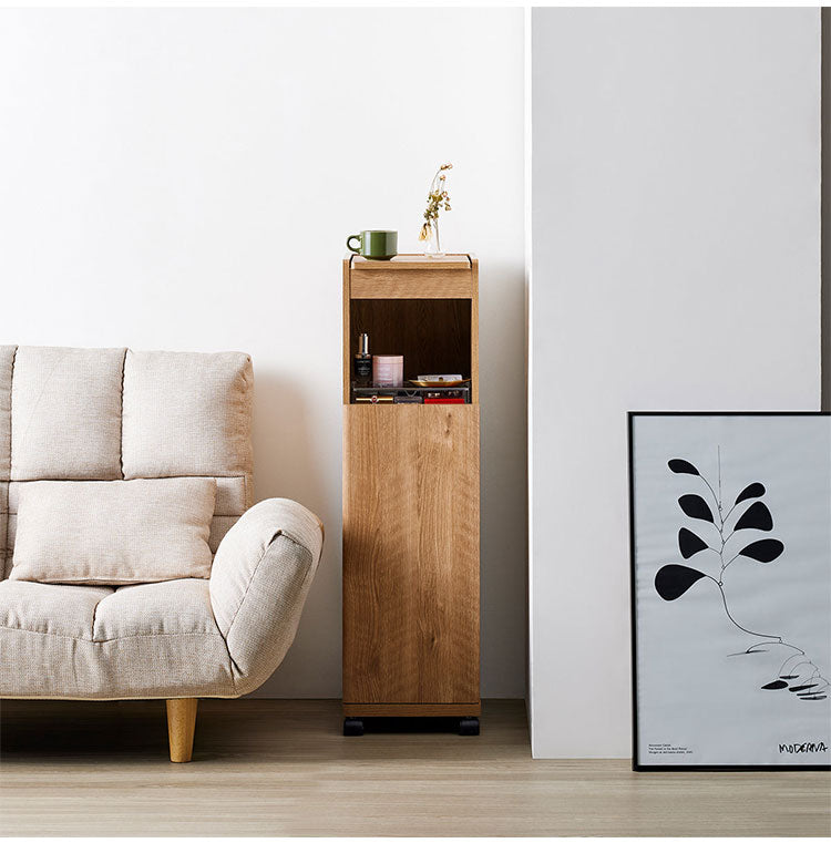 幅30cm コンパクト ドレッサー コスメボックス 鏡付き ミラー 収納 おしゃれ シンプル ナチュラル コンパクト 移動 可動 L-Forme ミラー付き 7段階 角度調整 省スペース 背面収納付き キャスター付き(代引不可)