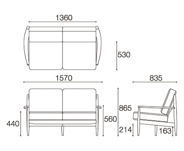エッダ EDDA 2人掛ソファ 北欧ビンテージスタイル シンプルデザイン オイルフィニッシュでナチュラル&ハンドメイド ハイクオリティロープライス 157cm×83.5cm 2人 2人掛け ソファ ホワイト開梱設置 (代引不可)