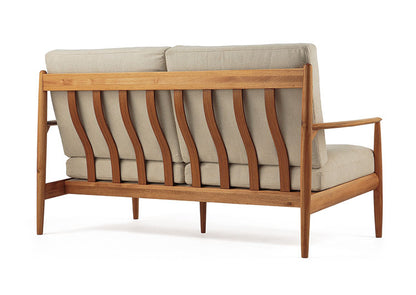 エッダ EDDA 2人掛ソファ 北欧ビンテージスタイル シンプルデザイン オイルフィニッシュでナチュラル&ハンドメイド ハイクオリティロープライス 2人 2人掛け ソファ 157cm×83.5cm ブラック開梱設置 (代引不可)