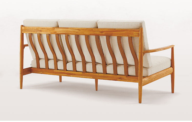 エッダ EDDA 3人掛ソファ 北欧ビンテージスタイル シンプルデザイン オイルフィニッシュでナチュラル&ハンドメイド ハイクオリティロープライス 183cm×83.5cm 3人 3人掛け ソファ ホワイト開梱設置 (代引不可)