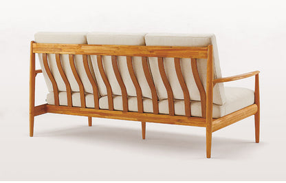 エッダ EDDA 3人掛ソファ 北欧ビンテージスタイル シンプルデザイン オイルフィニッシュでナチュラル&ハンドメイド ハイクオリティロープライス 3人 3人掛け ソファ 183cm×83.5cm ブラック開梱設置 (代引不可)