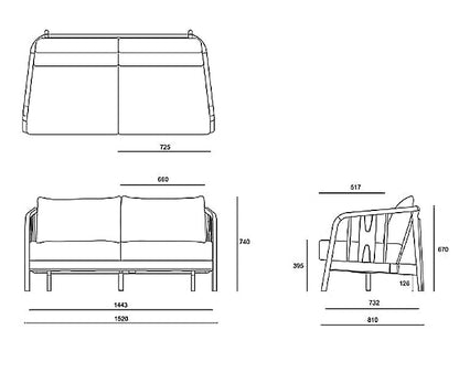 CHAPTER・2人掛けソファ ブルー色 (布) 朝日木材加工 ナチュラル ビンテージ おしゃれ シンプル モダン リビング 新生活 一人暮らし(代引不可)