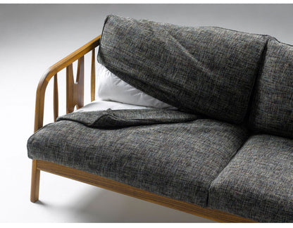 CHAPTER・2人掛けソファ ブルー色 (布) 朝日木材加工 ナチュラル ビンテージ おしゃれ シンプル モダン リビング 新生活 一人暮らし(代引不可)