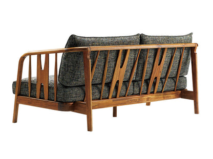 CHAPTER・2人掛けソファ ブルー色 (布) 朝日木材加工 ナチュラル ビンテージ おしゃれ シンプル モダン リビング 新生活 一人暮らし(代引不可)