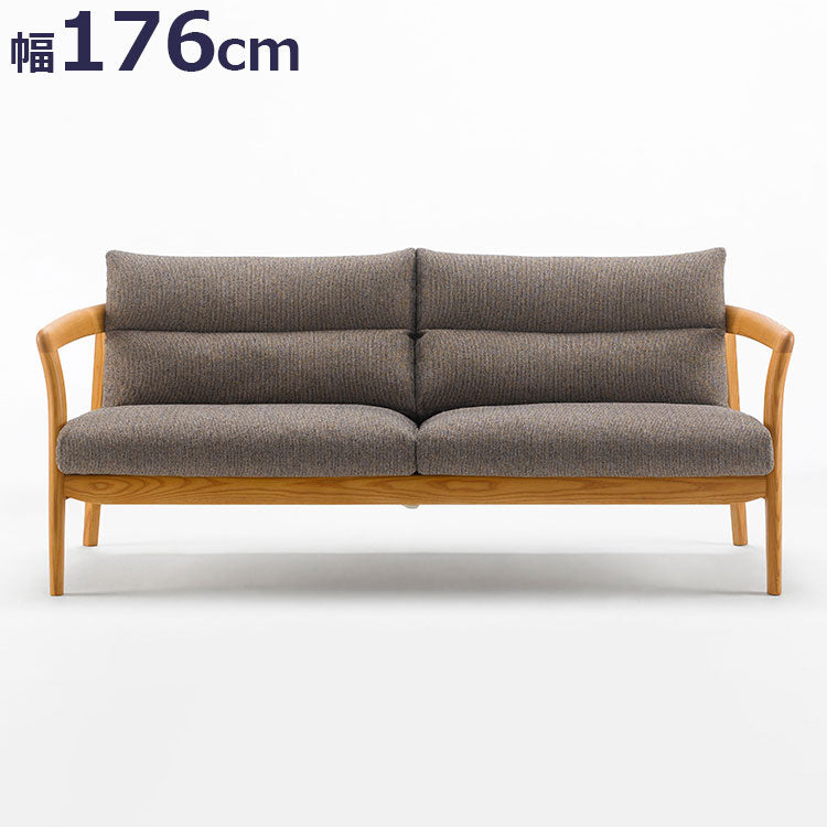 ボスコ BOSCO リビングソファ シンプルデザイン ニューオイルフィニッシュ ナチュラル&ハンドメイド ハイクオリティロープライス ソファ 176cm×74.5cm ミディアムブラウン(代引不可)