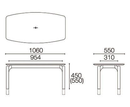 エッダ EDDA リビングテーブル 北欧ビンテージスタイル シンプルデザイン オイルフィニッシュでナチュラル&ハンドメイド ハイクオリティロープライス テーブル 机 106cm×55cm 脚 取り外し 継ぎ脚(代引不可)