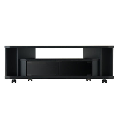 テレビ台 ローボード コーナー 幅100 ヌック ワイド 大容量 テレビボード 収納 組み立て簡単 工具不要 おしゃれ 黒 背面 薄型 ラック(代引不可)