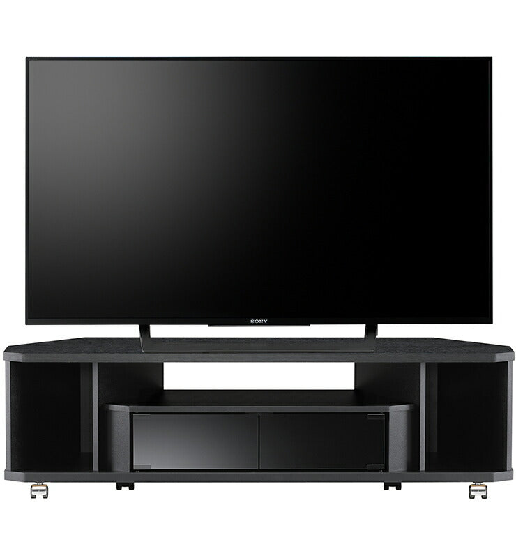 テレビ台 コーナータイプ コーナーテレビ台 幅120cm 奥行31cm ラック テレビラック 木目調 黒 おしゃれ 北欧 シンプル(代引不可)