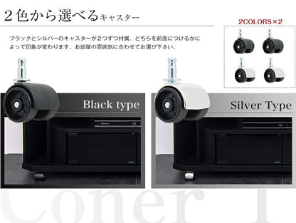 テレビ台 ローボード コーナー 幅79 ヌック コンパクト スリム テレビボード 収納 組み立て簡単 工具不要 おしゃれ 黒 背面収納 薄型 ラック(代引不可)