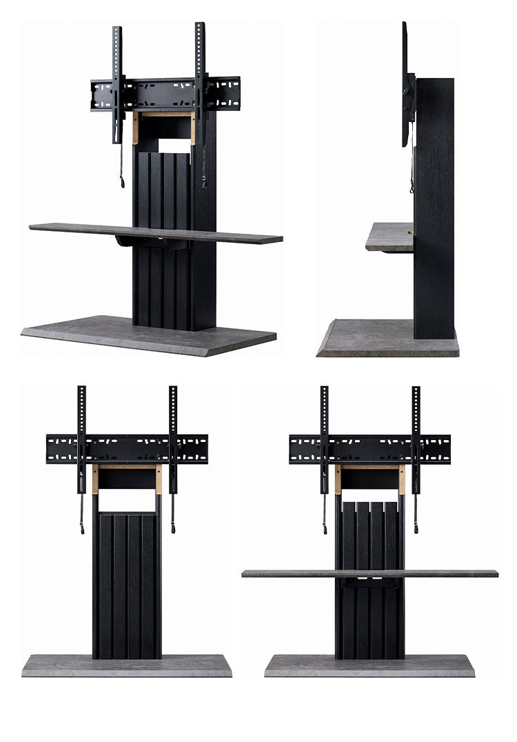 テレビスタンド テレビ台 壁寄せ どんなセンタースピーカーも載せれる 特大 棚付き 耐荷重5kg ブラックおしゃれ ハイタイプ TVスタンド スタンドテレビ台 ピラスト(代引不可)