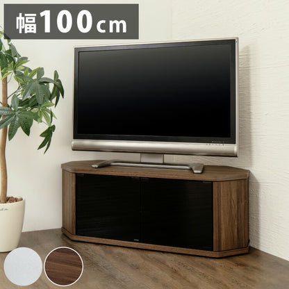 テレビ台 コーナー テレビラック ラック テレビ 角 幅100 RCA-1000AV-CR TV台 AVラック テレビボード キャスター コーナーボード(代引不可)