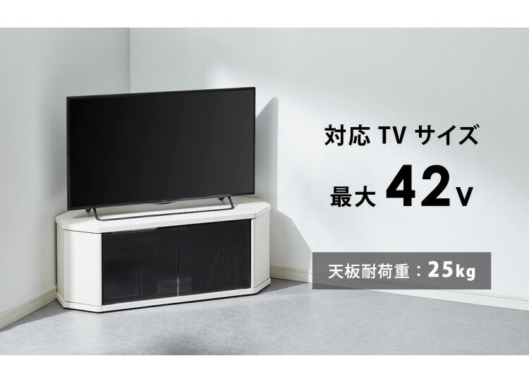 テレビ台 コーナー テレビラック ラック テレビ 角 幅100 RCA-1000AV-CR TV台 AVラック テレビボード キャスター コーナーボード(代引不可)