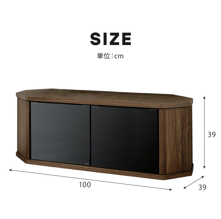 テレビ台 コーナー テレビラック ラック テレビ 角 幅100 RCA-1000AV-CR TV台 AVラック テレビボード キャスター コーナーボード(代引不可)